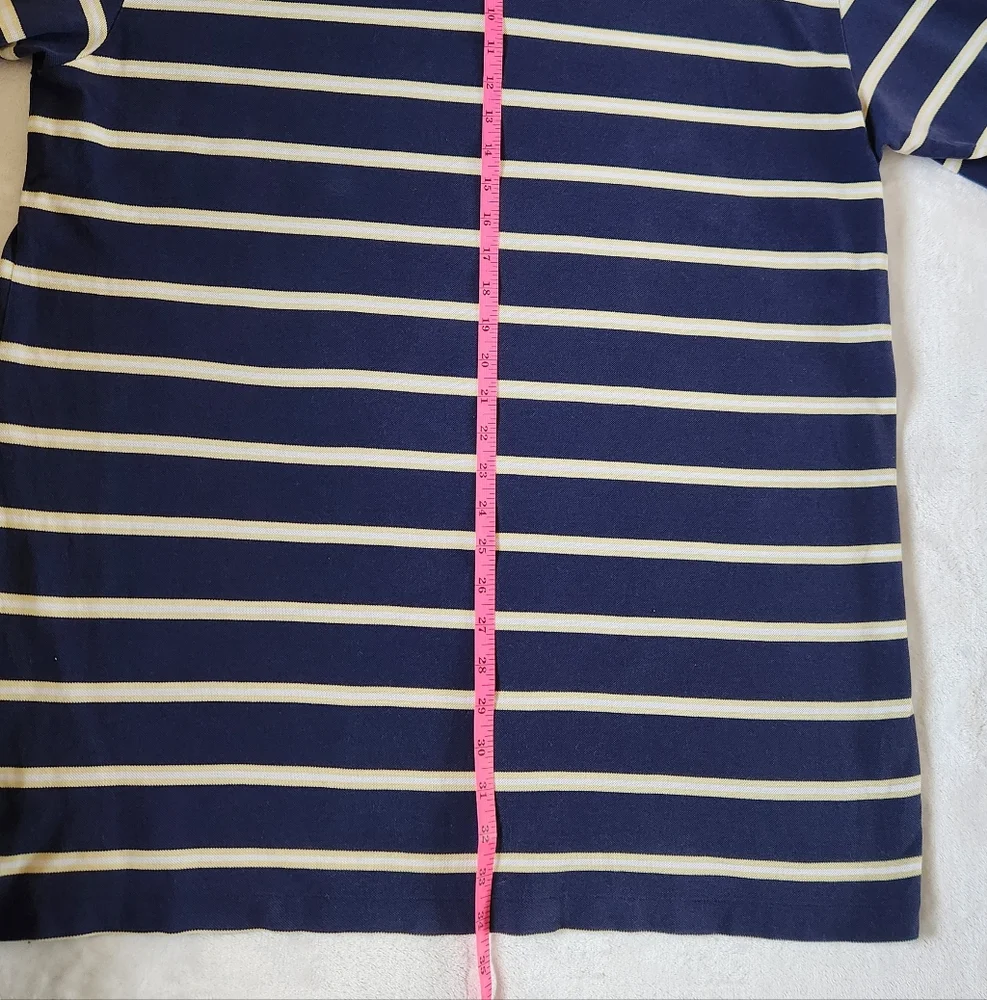 Vtg Polo Golf Ralph Lauren Mens XL Striped Navy‎ Yellow White Pima Cotton